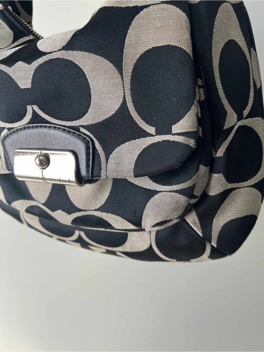 Coach Kristin Black Signature Canvas Hobo Bag - Picture 2 of 8